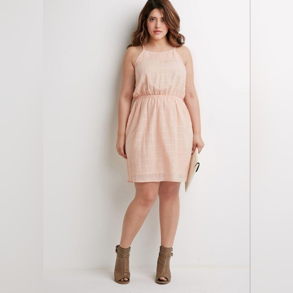 Shop The Trends Plus Size Chic Pink Sleeveless Dress 3X